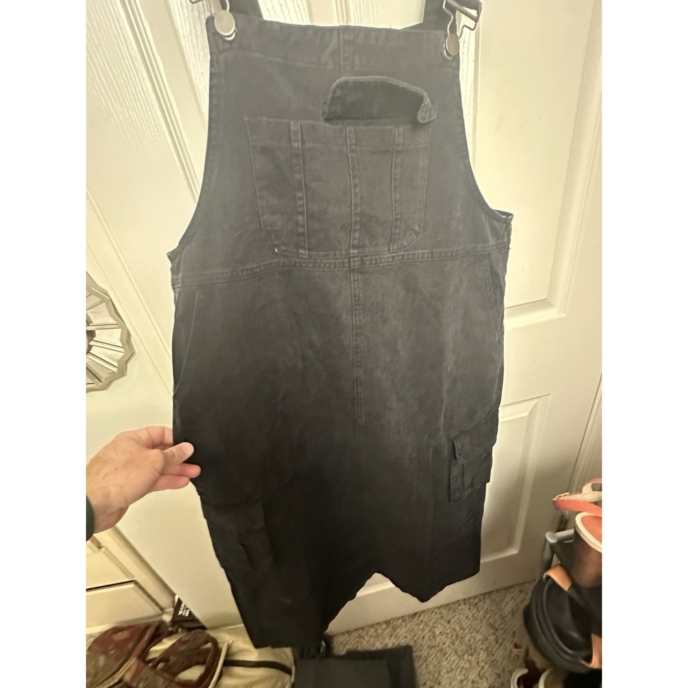 Vintage-Inspired Cargo Overall Dress Madepants Black Size Large